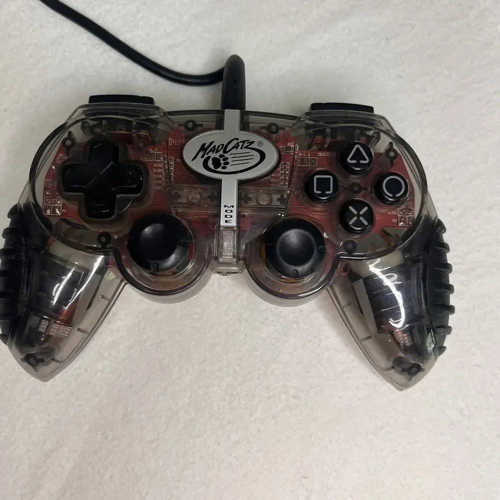CLEAR Black Mad Catz Controller Sony PlayStation‎ 2 Model 8226 *NOT TESTED